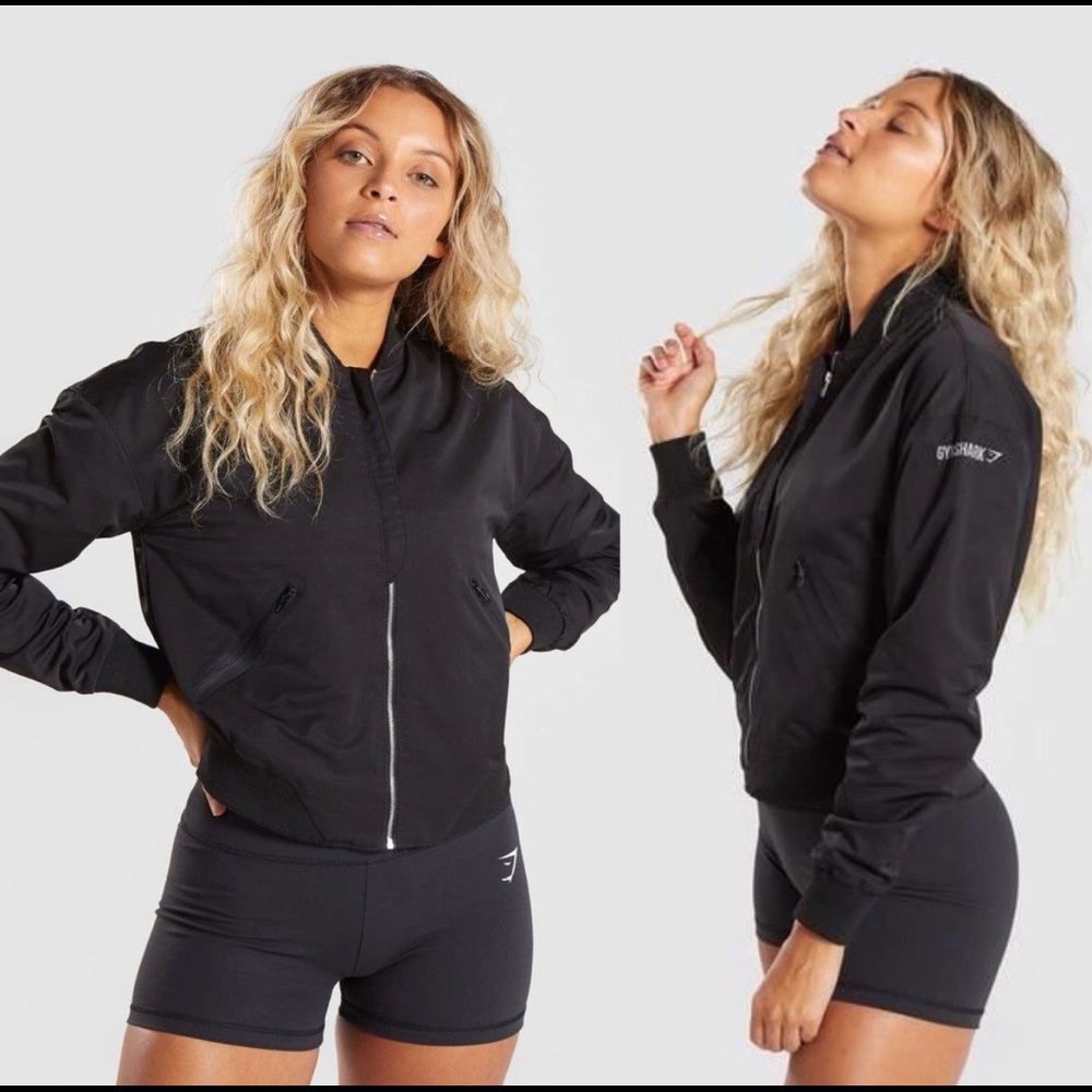Gymshark Black Bomber Jacket for Women